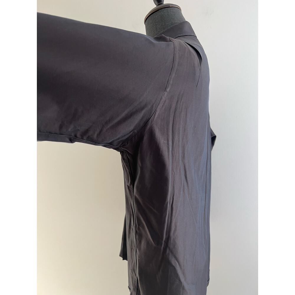 Loro Piana Fabric Bespoke Button Down Dress Shirt Brown Iridescent Color SG - Picture 4 of 9